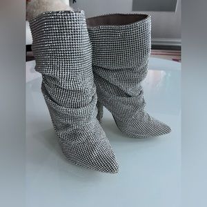 Rhinestone Ankle Boots by Vigo Fiore